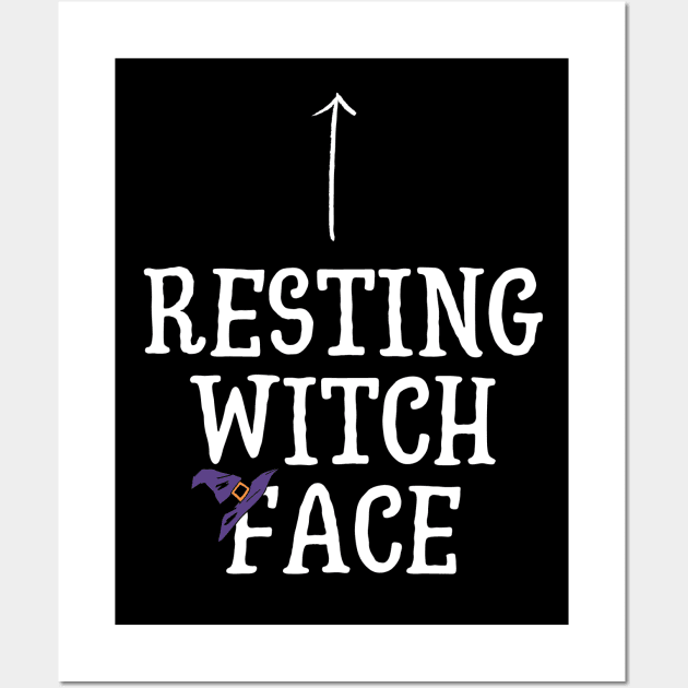 Resting Witch Facer with Witch Hat Wall Art by Kahytal